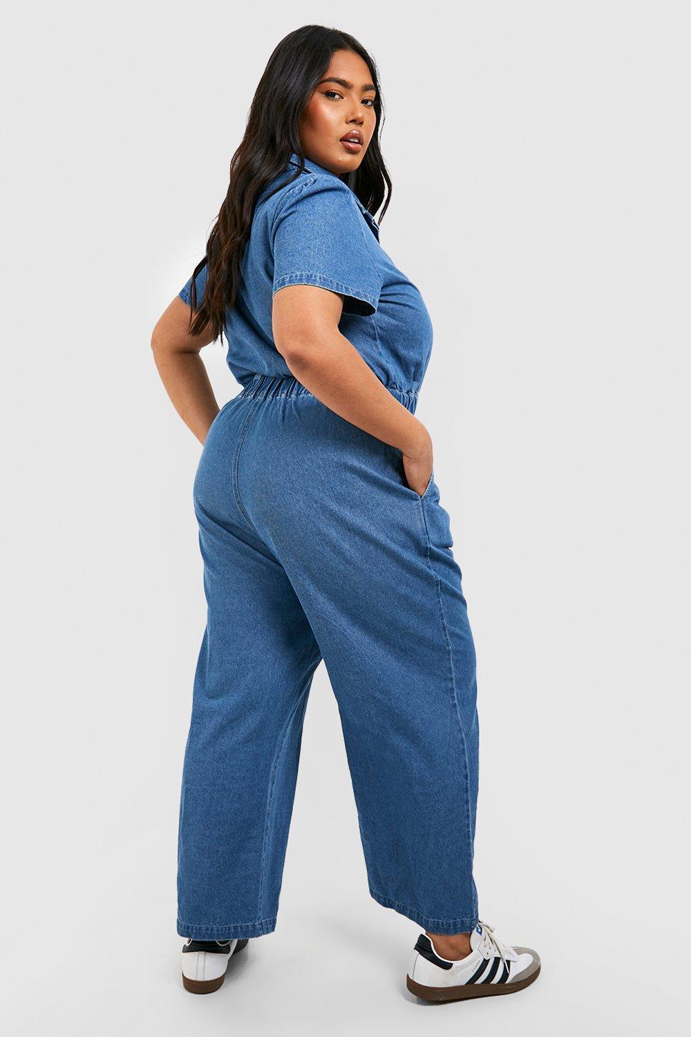 Combinaison en jean 2025 femme grande taille